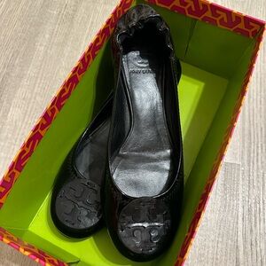 Tory Burch Black Flats